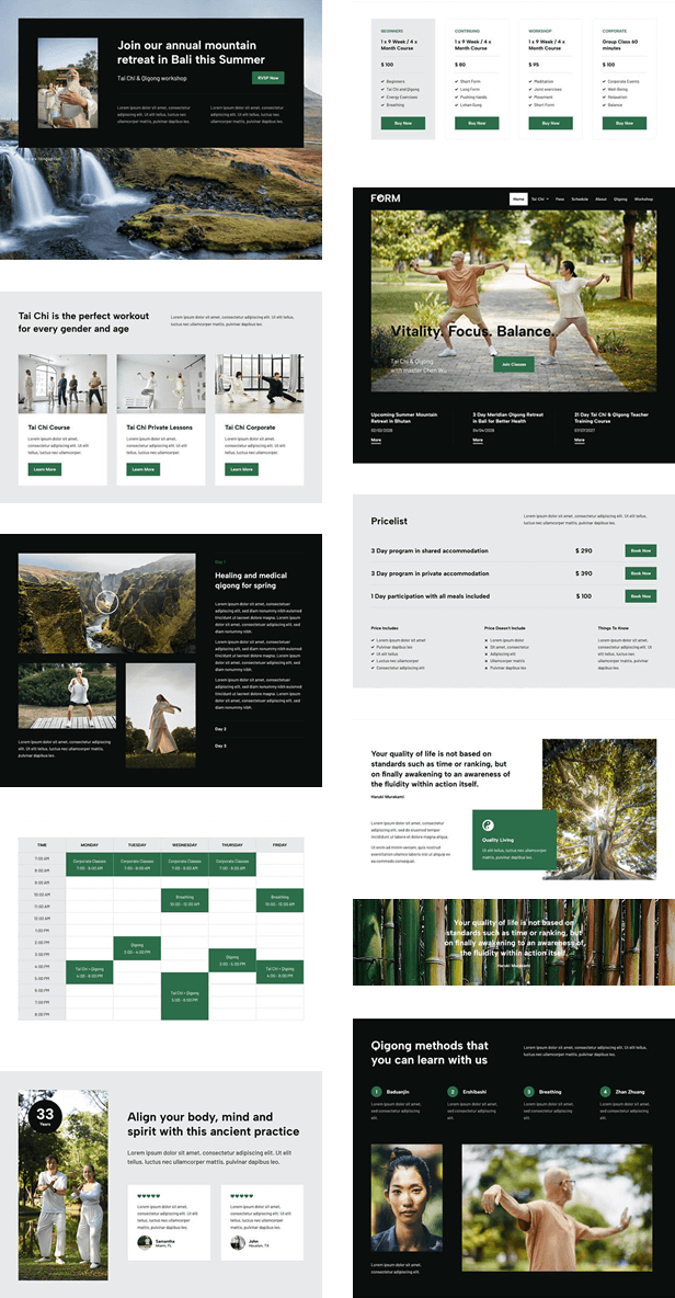Form - Tai Chi & Qigong Elementor Template Kit - 1