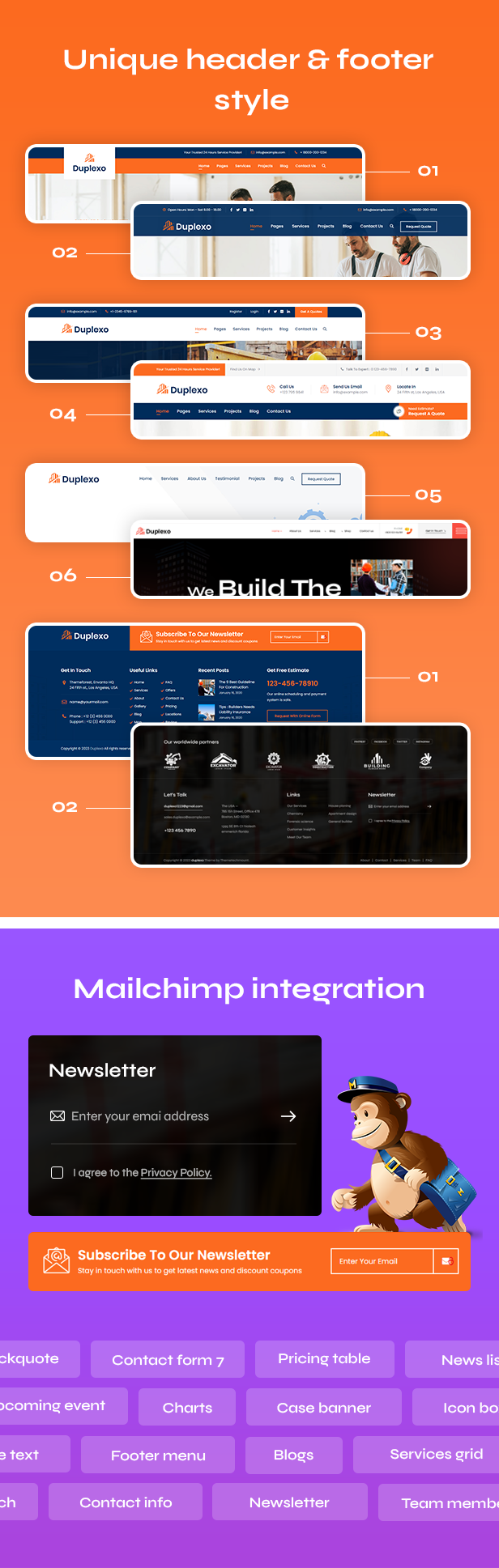 Duplexo construction WordPress Theme