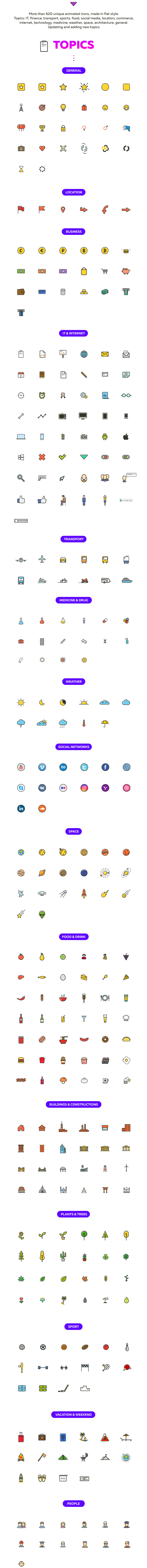 Vector Animated Icons - 1