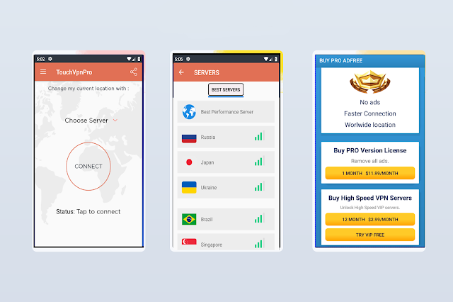 TouchVpn Pro New Servers + Subscription System - 2