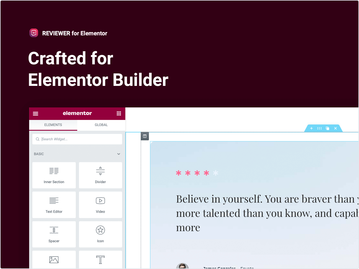 Crafted for Elementor Builder