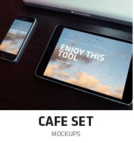cafe mockup set