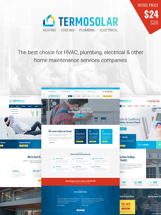 Termosolar - Installation, Repair & Maintenance Services HTML Template - 1