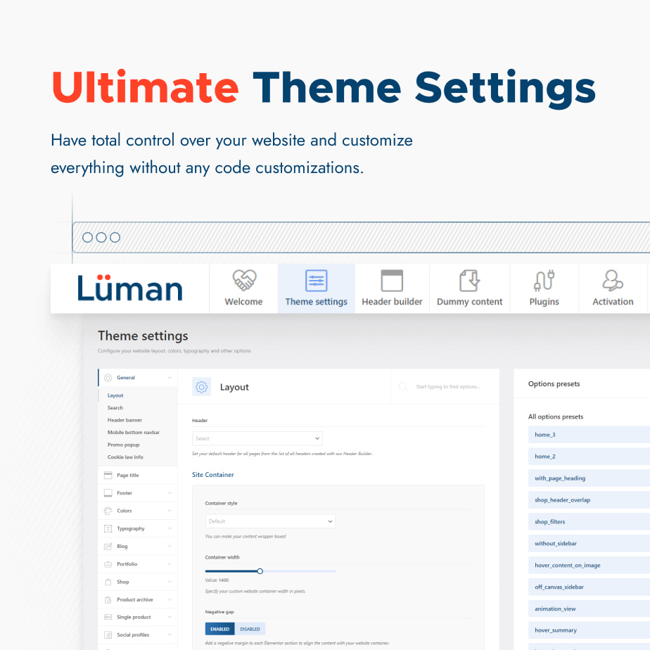 Luman WordPress theme