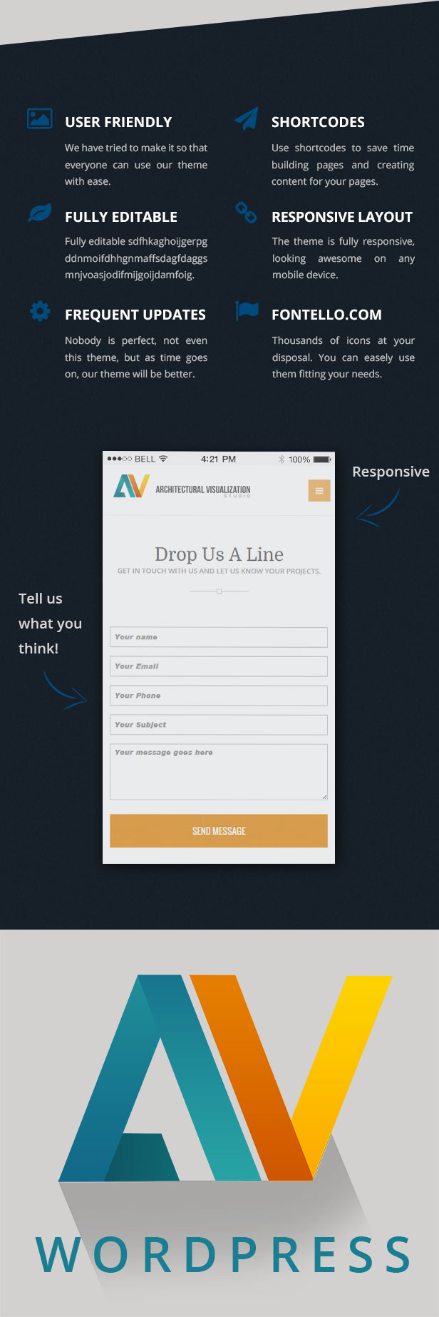 AV Studio - One Page WordPress Theme - 3