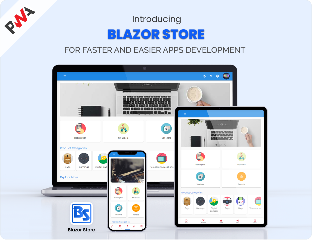 Blazor Store - Mobile PWA and Site Templates with Powerful Built-in Functions - 1