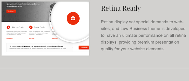 Retina Ready Lawyer Theme