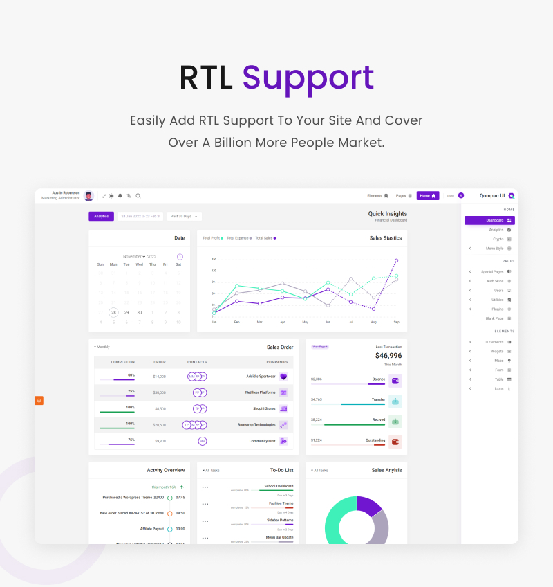 Qompac UI -  Admin Dashboard Template - 15