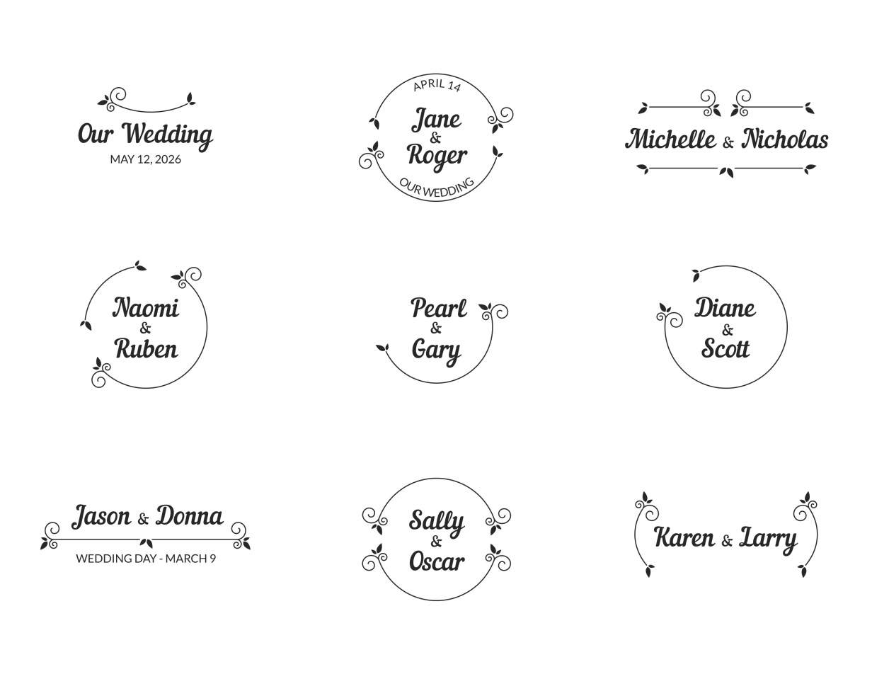 Wedding Titles - 3