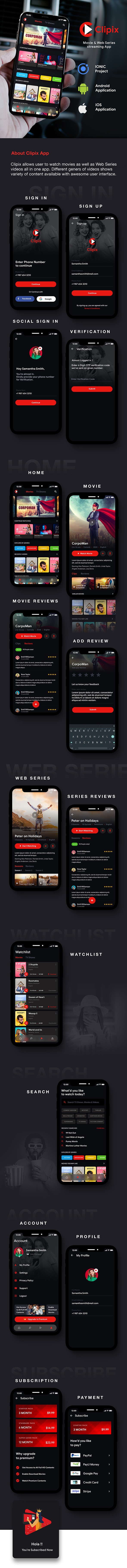 2 App Template| Movie App| Web Series App| Online Video Streaming App| OTT App| Clipix - 3