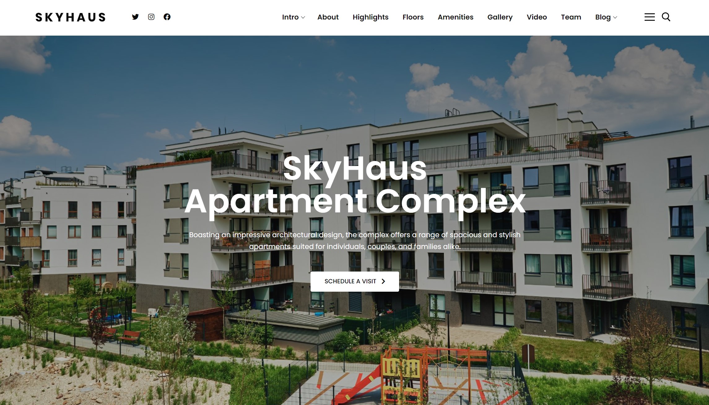 SkyHaus - Complexo de apartamentos temáticos de uma página com propriedade única