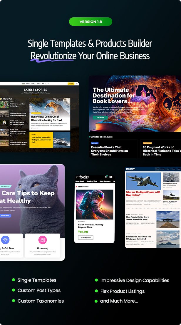 Foxiz wordpress news theme version 1.8