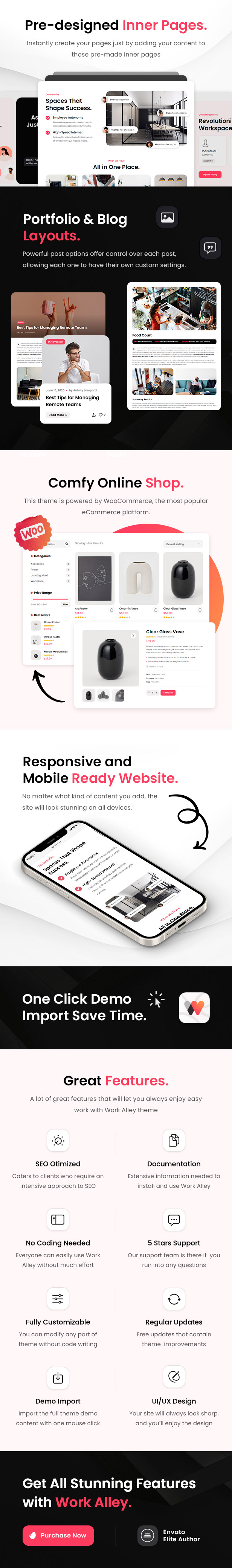 WorkAlley - Creative Agency & Coworking WordPress Theme - 2