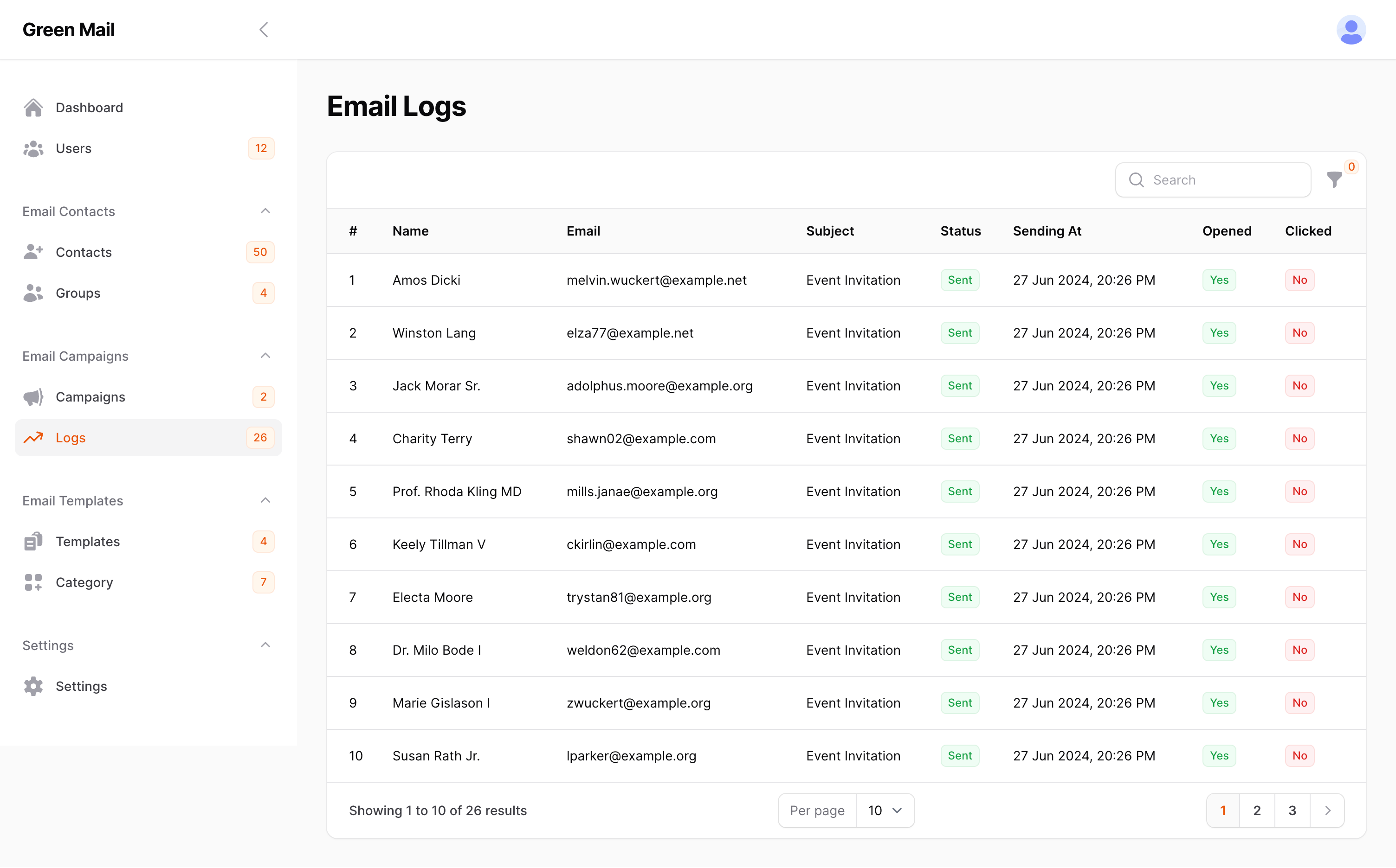 Gain valuable insights with detailed email analytics data.