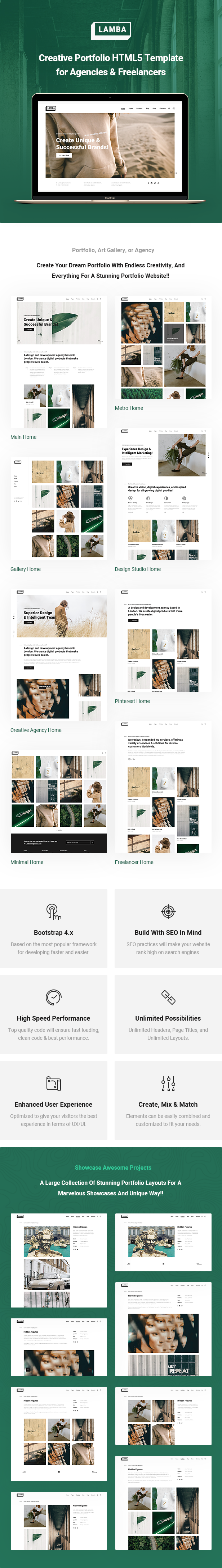 Lamba - Creative Portfolio & Agency HTML5 Template - 5