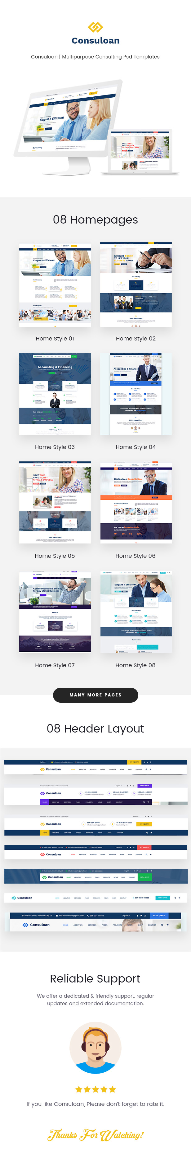 Consuloan | Multipurpose Consulting Psd Templates - 1