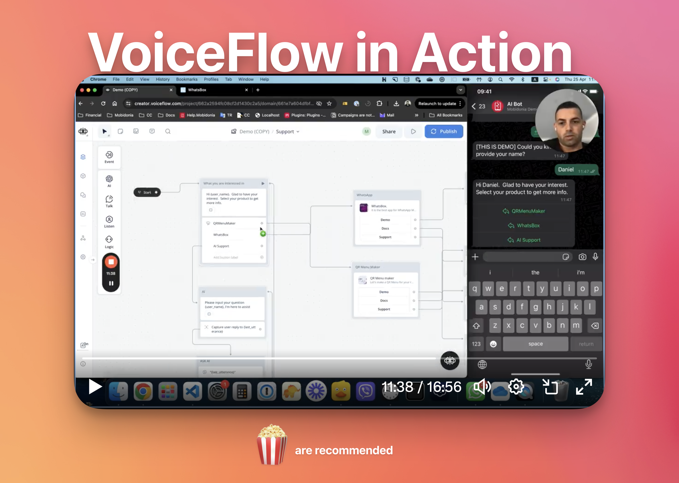 VoiceFlow AI agent for WhatsApp - Plugin for WhatsBox - 4