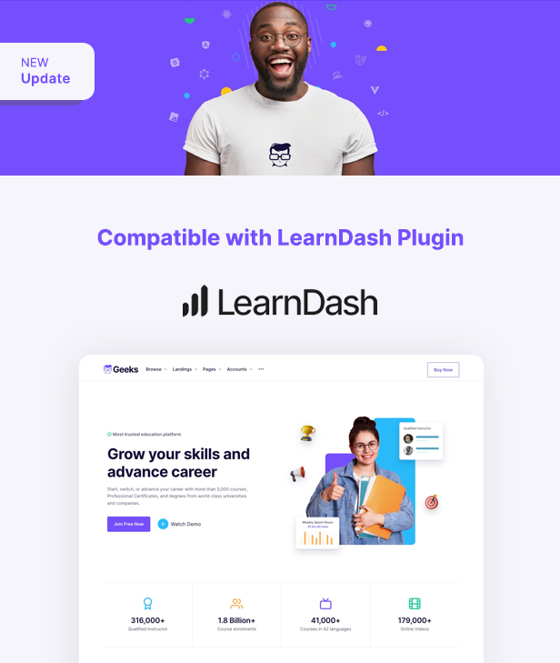 Geeks - Online Learning Marketplace WordPress Theme - 1