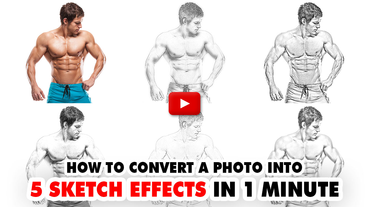 5 Sketch Effects - Photoshop Actions - 1