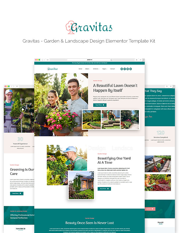 Gravitas - Garden & Landscape Design Elementor Template Kit - 2