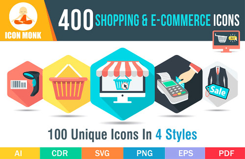 400 Shopping icons