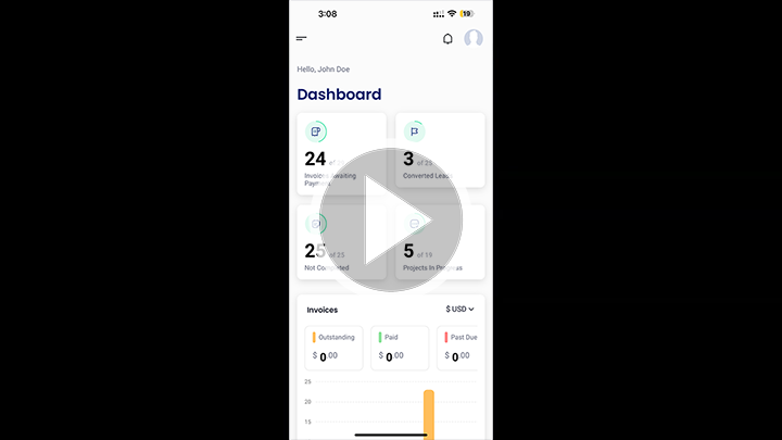 Perfex CRM Mobile App Demo Video