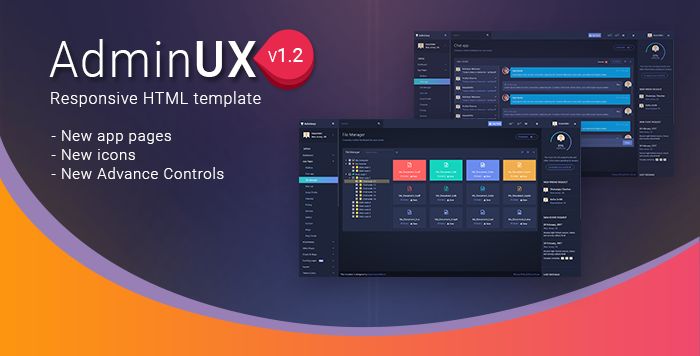 Adminux responsive HTML | Dasktop Version