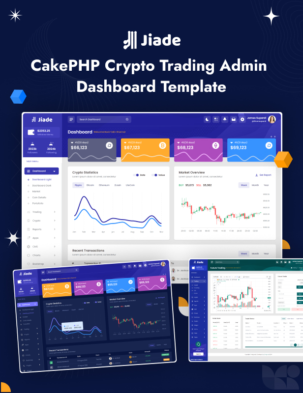 Jiade – CakePHP Crypto Trading Admin Dashboard Template