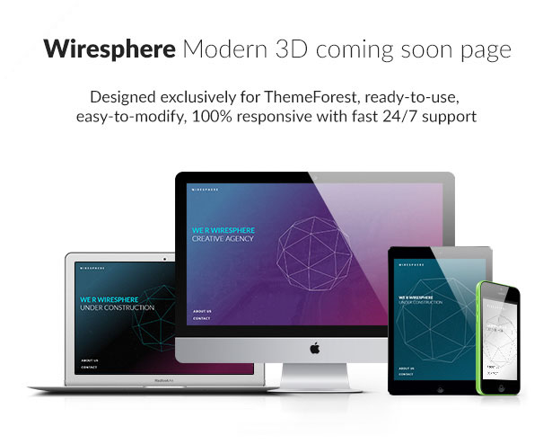 Wiresphere - Creative Coming Soon Template - 1