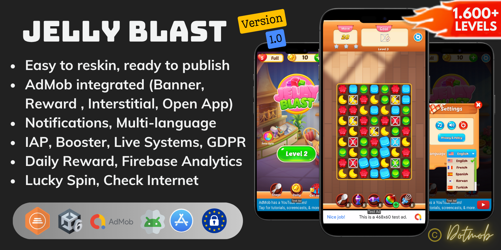 Jelly Blast Unity Source Code