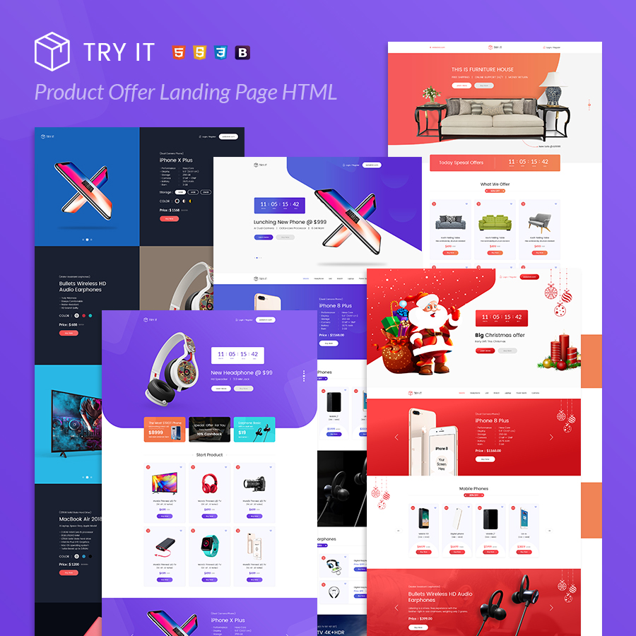 Tryit - Product Offer Landing Pages HTML Template - 2