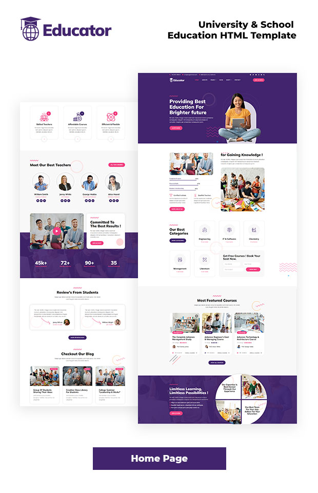 educator html home page
