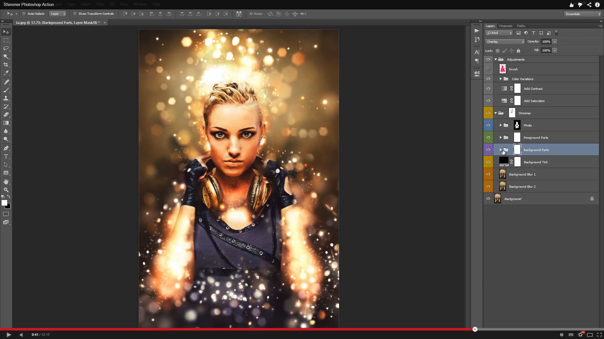 shimmer photoshop action free download