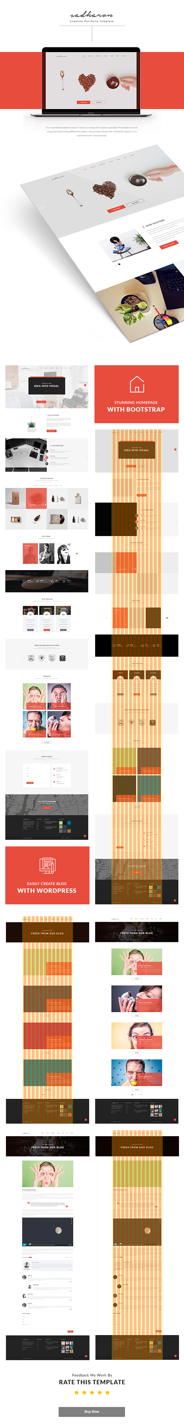 Sadharon - Creative Portfolio PSD Template - 1