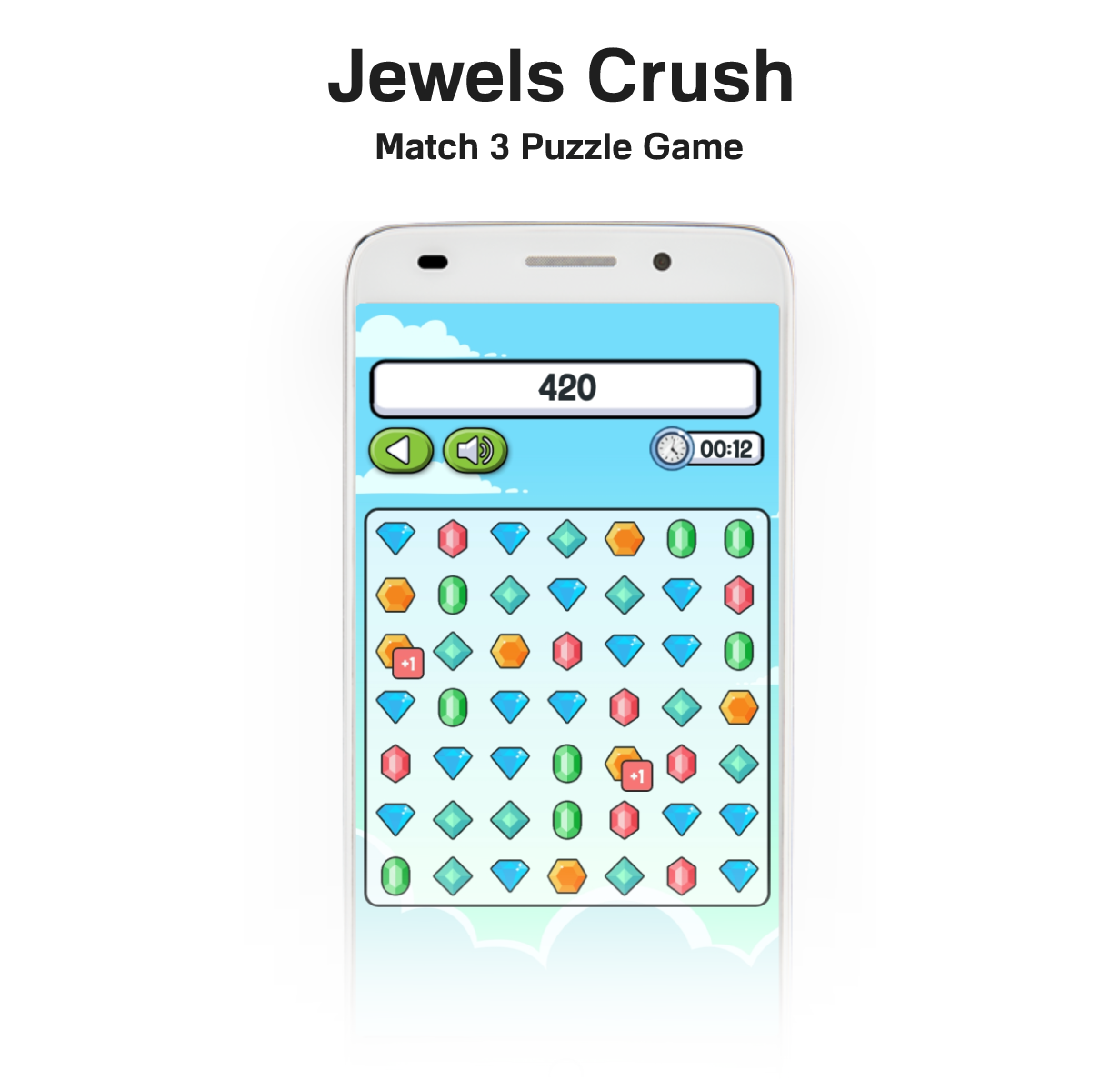 Jewels Crush - Match 3 Game Android Studio Project with AdMob Ads + Ready  to Publish by SEGADROID