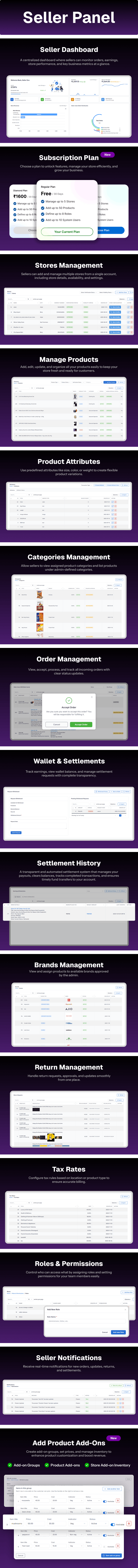 Seller Panel Features in Details - Hyperlocal Multivendor System