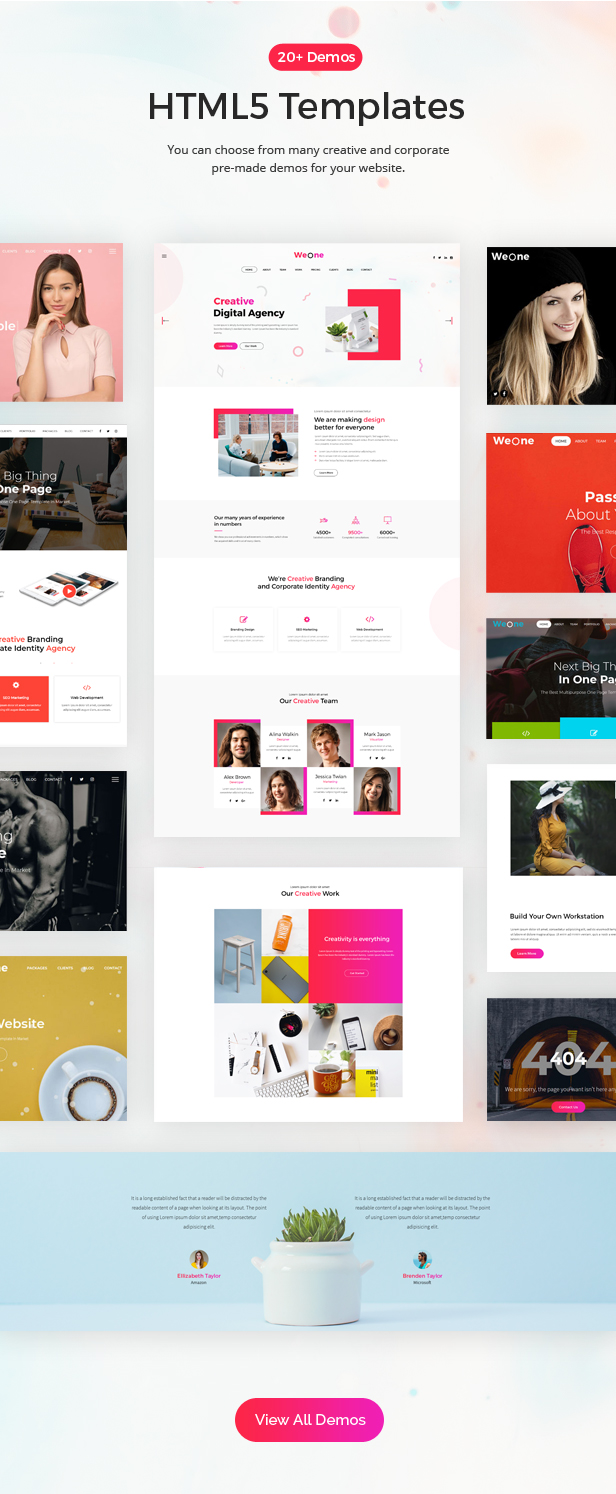 Weone - One Page Parallax HTML5 - 1