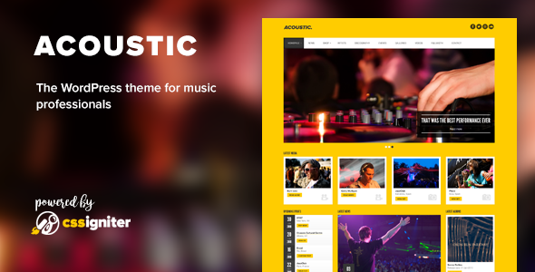 Acoustic - Premium Music WordPress Theme - Music and Bands Entertainment