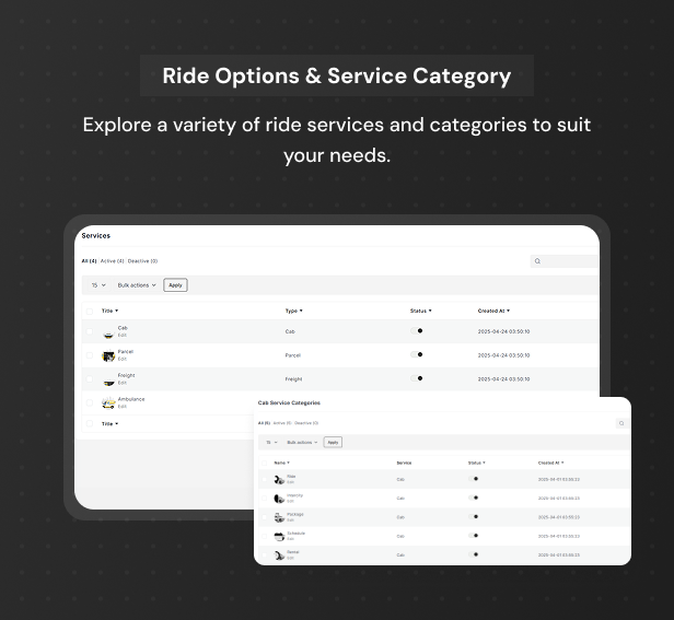 GoCab | Full Solution Taxi Cab Booking with Laravel and React Native