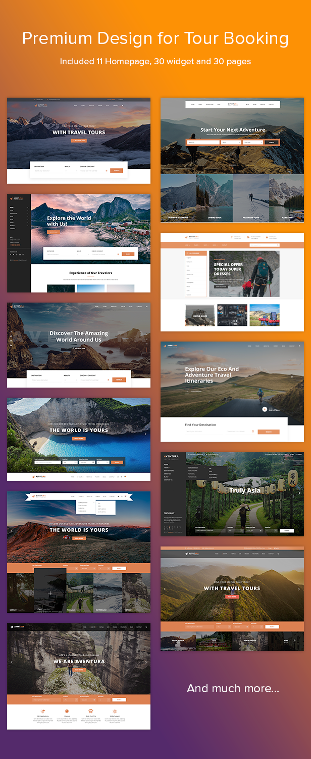 Aventura - Travel & Tour Booking System WordPress Theme