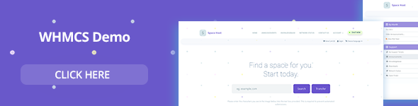 Spacehost WHMCS & HTML Landing Page - 1