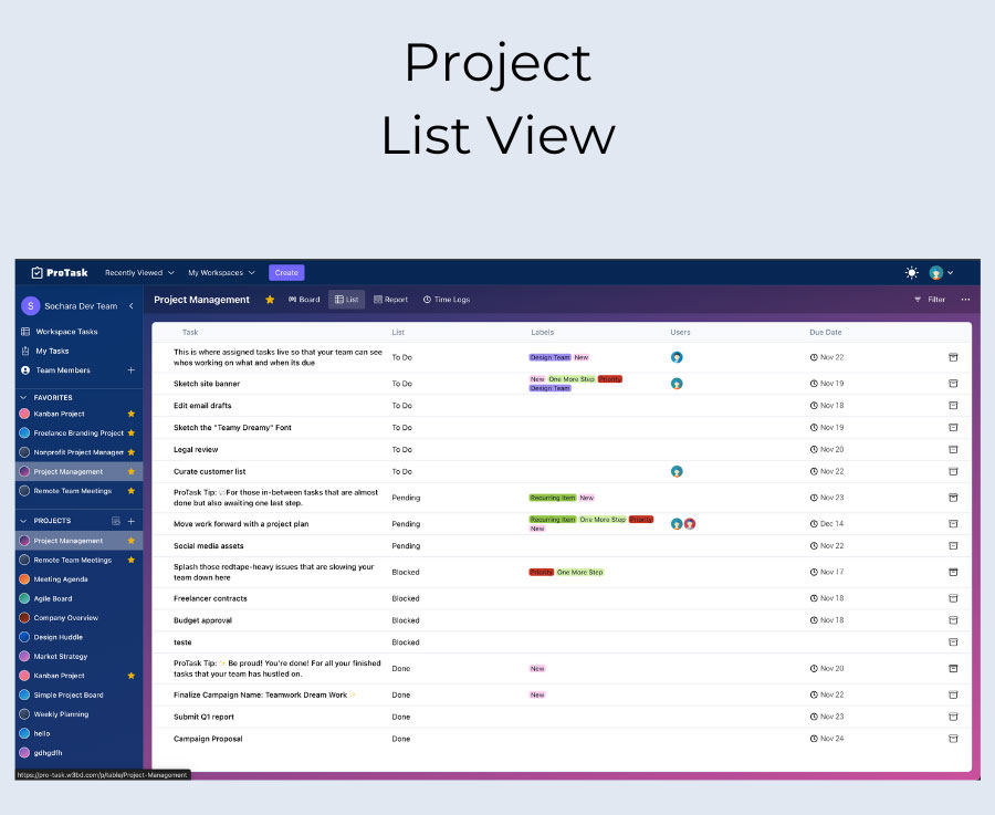 ProWork高性能Vue.js团队合作项目管理系统Laravel网站源码 带时间跟踪