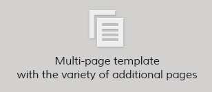 Multi-page template with the variety of additional pages