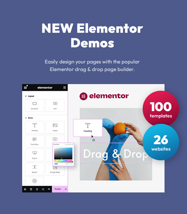 New 26 Elementor demos added