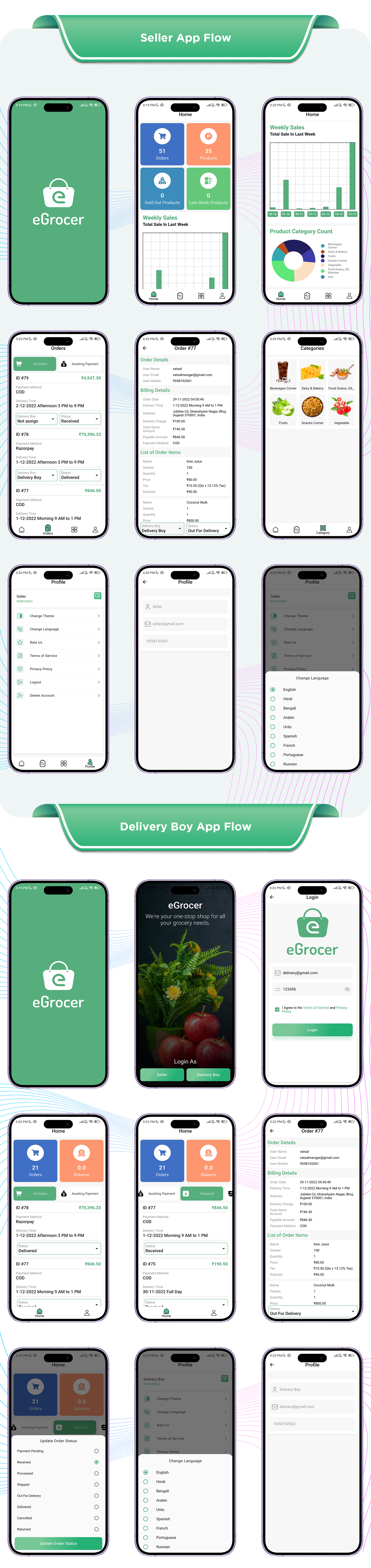 eGrocer - Online Multi Vendor Grocery Store, eCommerce Marketplace Flutter Full App with Admin Panel - 18