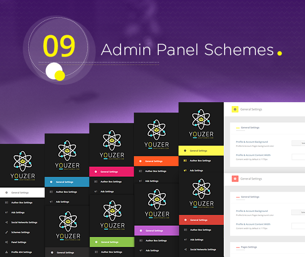 Youzify Admin Panel Schemes