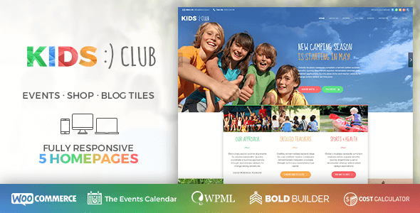 Kids Club – Sport, Classes & Camp WordPress Theme