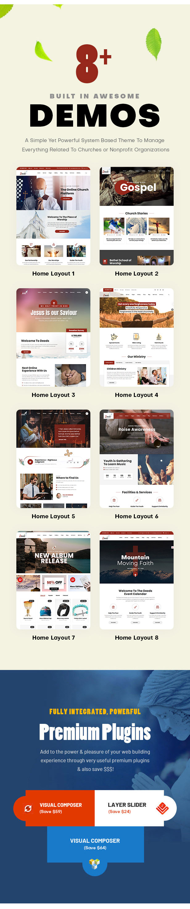 Deeds - Best Responsive Nonprofit Church WordPress Theme - 2