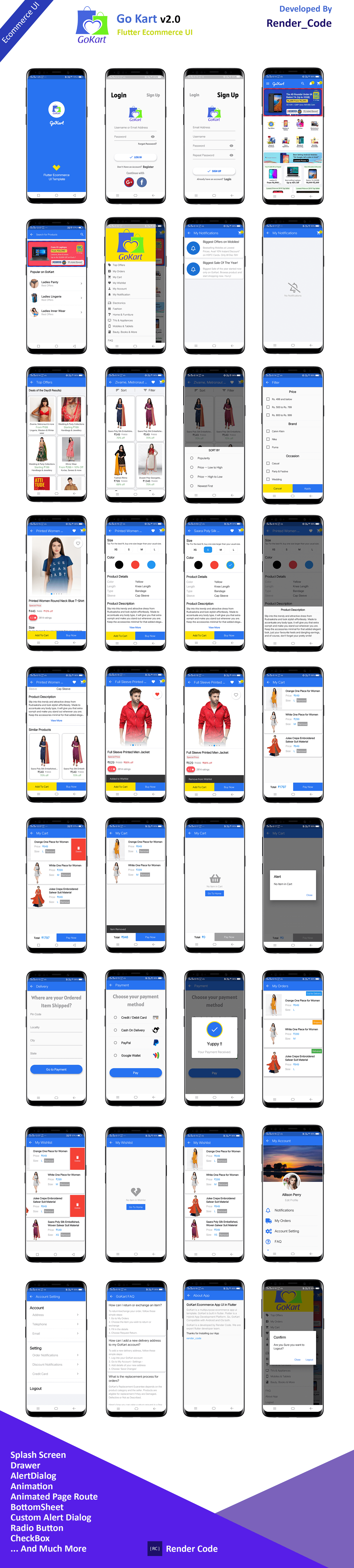 Flutter E-commerce App Template - Flipkart Clone Flutter - GoKart | Flutter - 10