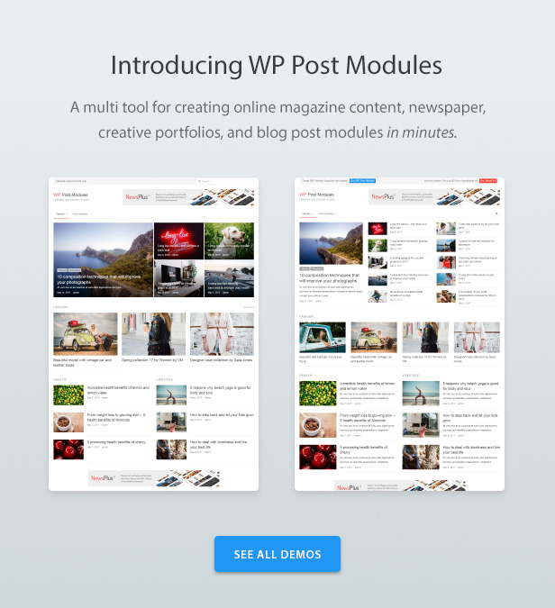 WP Post Modules v2.9.1-文章列表样式百变布局wordpress插件